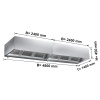 Ventilatsioonikubu filtri ja valgusega 4800x1400x450mm