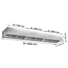Ventilatsioonikubu filtri ja valgusega 5200x1100x450mm