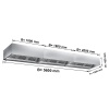 Ventilatsioonikubu filtri ja valgusega 5600x1400x450mm