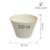 Sand kooniline kauss, 120mm