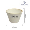 Sand kooniline kauss, 100mm