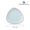 Stonecast duck egg kolmnurkne taldrik, 311mm