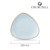 Stonecast duck egg kolmnurkne taldrik, 229mm