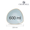 Stonecast duck egg kolmnurkne kauss, 235mm