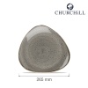 Stonecast grey kolmnurkne taldrik, 265mm