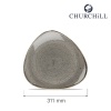 Stonecast grey kolmnurkne taldrik, 311mm