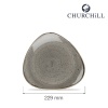 Stonecast grey kolmnurkne taldrik, 229mm