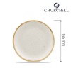 Stonecast barley white taldrik, 165 mm