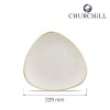 Stonecast barley white kolmnurkne taldrik, 229mm