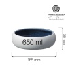 Goro white blue bowl 165 mm, 650 ml