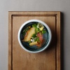 Goro white blue bowl 165 mm, 650 ml