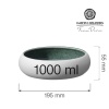 Goro white green bowl 195 mm, 1000 ml